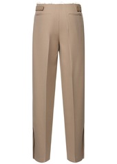 Tory Burch Pleated Wool Blend Wide Pants