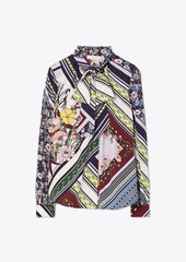 Tory Burch Printed Bow Blouse