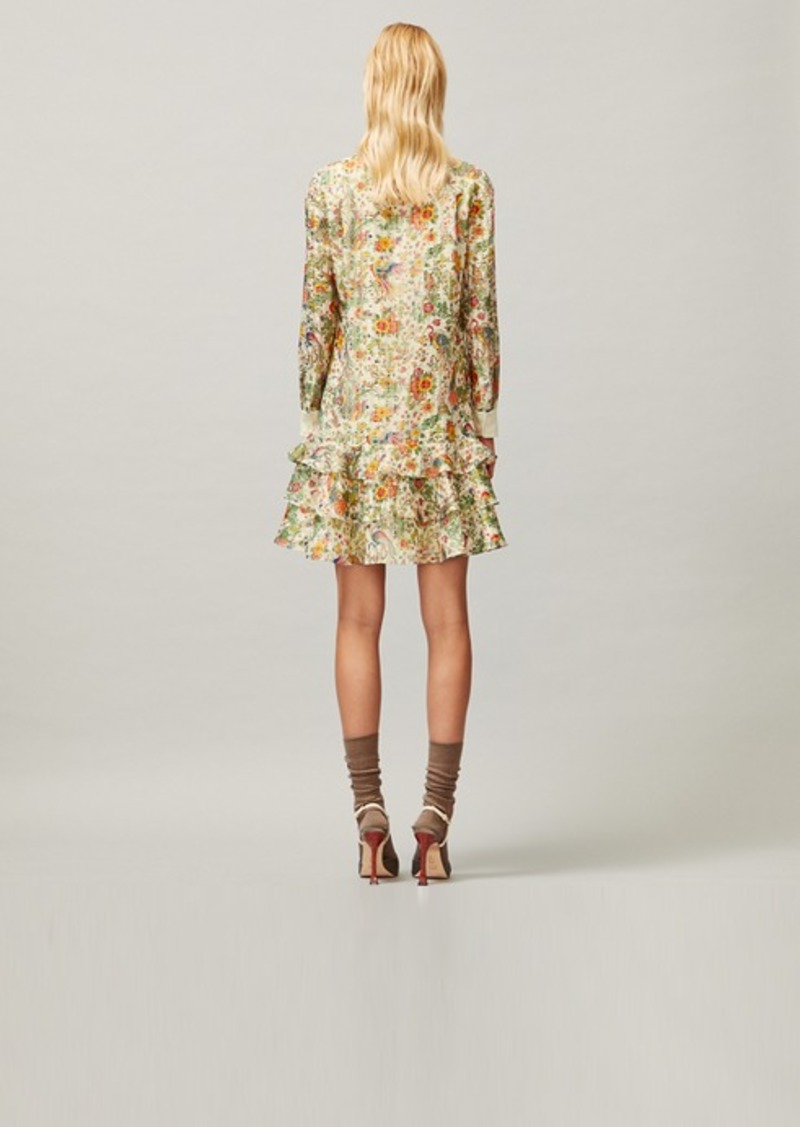 printed convertible lurex dress