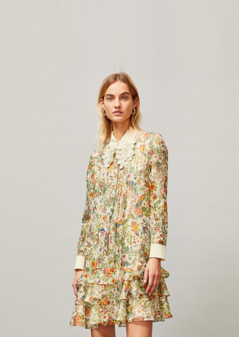 printed convertible lurex dress