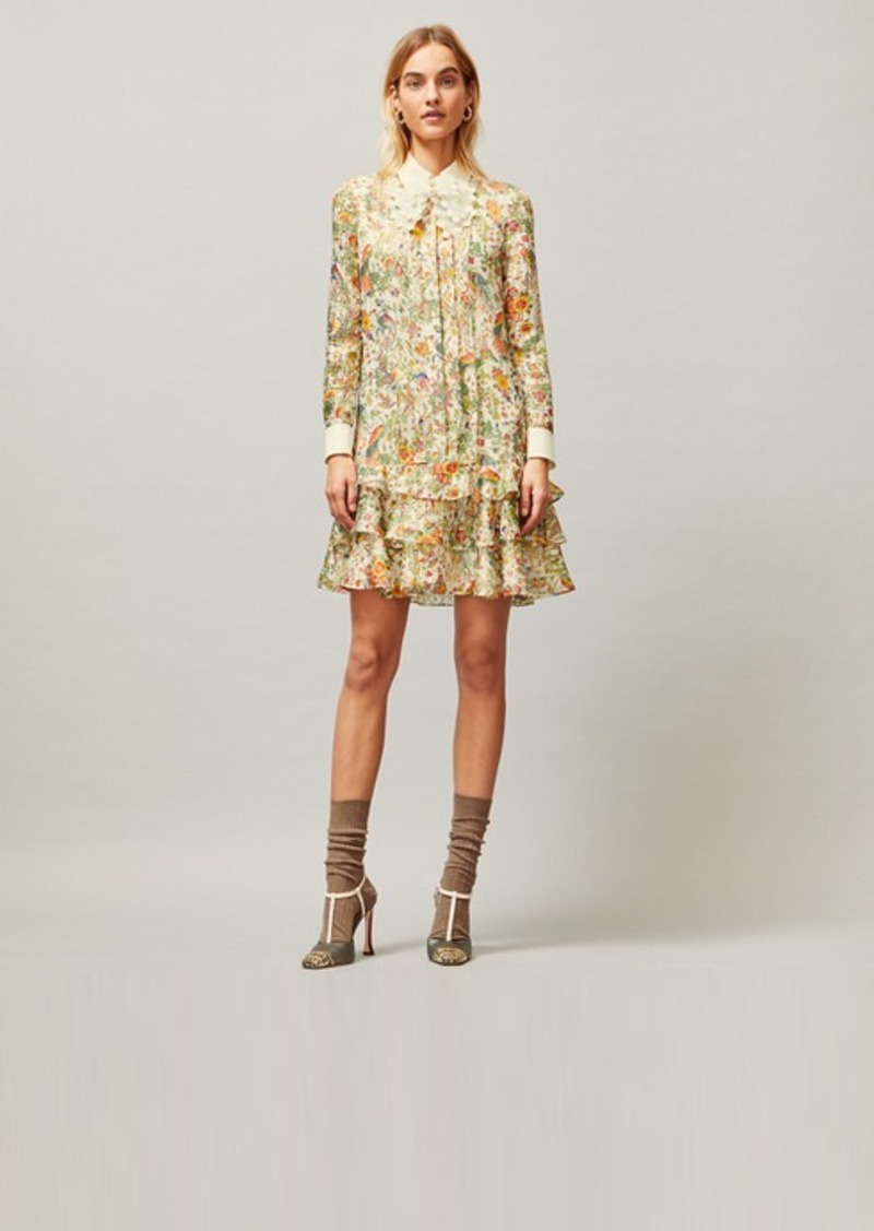 printed convertible lurex dress