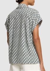 Tory Burch Printed Cotton Poplin Camp Shirt