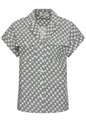 Tory Burch Printed Cotton Poplin Camp Shirt