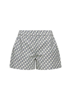 Tory Burch Printed Cotton Poplin Camp Shorts