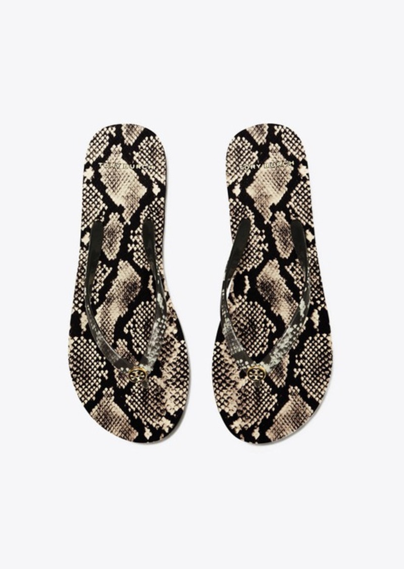 tory burch printed thin flip flops