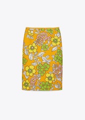 Tory Burch Printed Twill Pencil Skirt