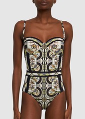 Tory Burch Printed Underwire One Piece Swimsuit