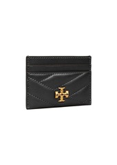 Tory Burch quilted logo-plaque cardholder