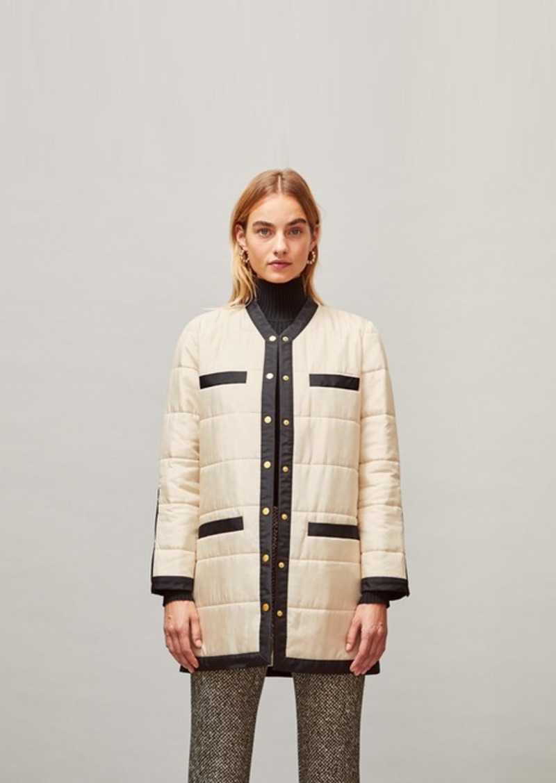 tory burch quilted coat