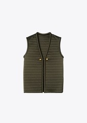 Tory Burch Quilted Satin Vest