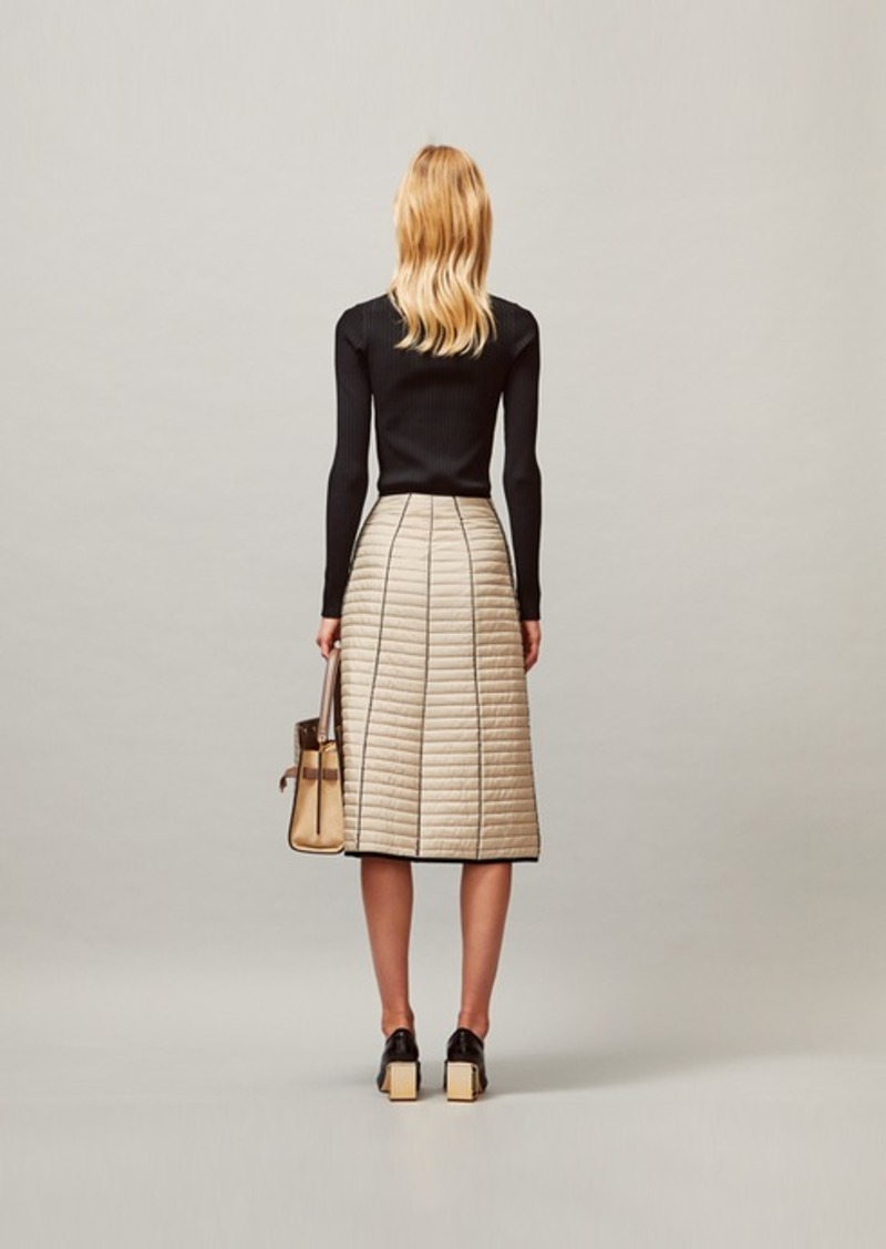 tory burch quilted skirt