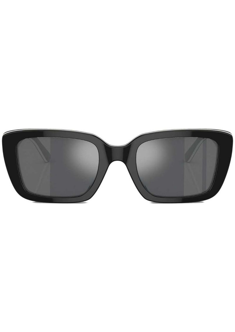 Tory Burch rectangle-frame logo-plaque sunglasses