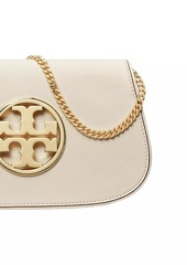 Tory Burch Reva Leather Clutch-On-Chain