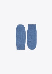 Tory Burch Ribbed Cashmere Mittens
