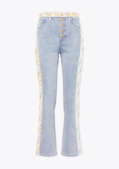 Tory Burch Ribbon Embellished Jeans