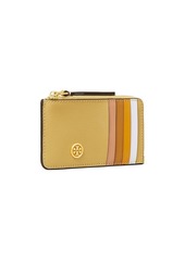 Tory Burch Robinson Colorblocked Leather Card Case