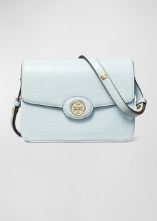 Tory Burch Robinson Crosshatched Leather Convertible Shoulder Bag