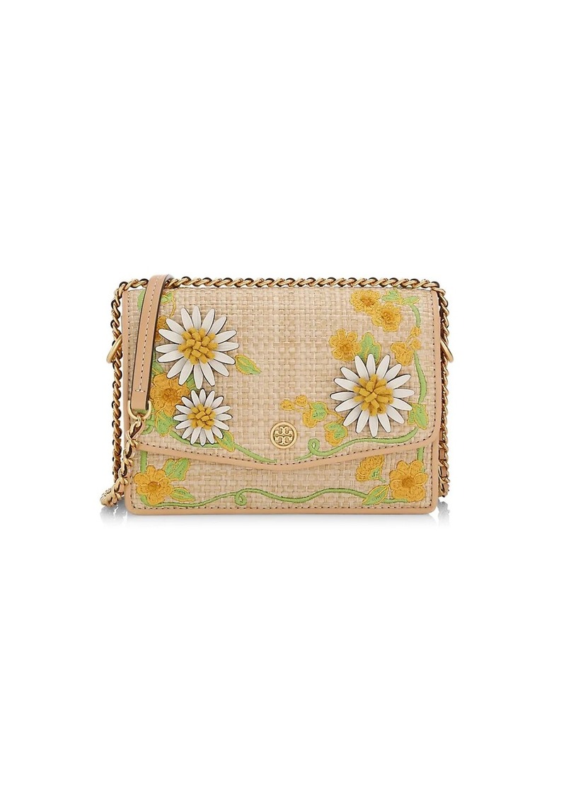 Robinson Embroidered Straw Shoulder Bag - 50% Off!