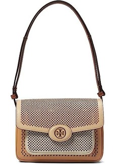 Tory Burch Robinson Perforated Color-Block Convertible Shoulder Bag