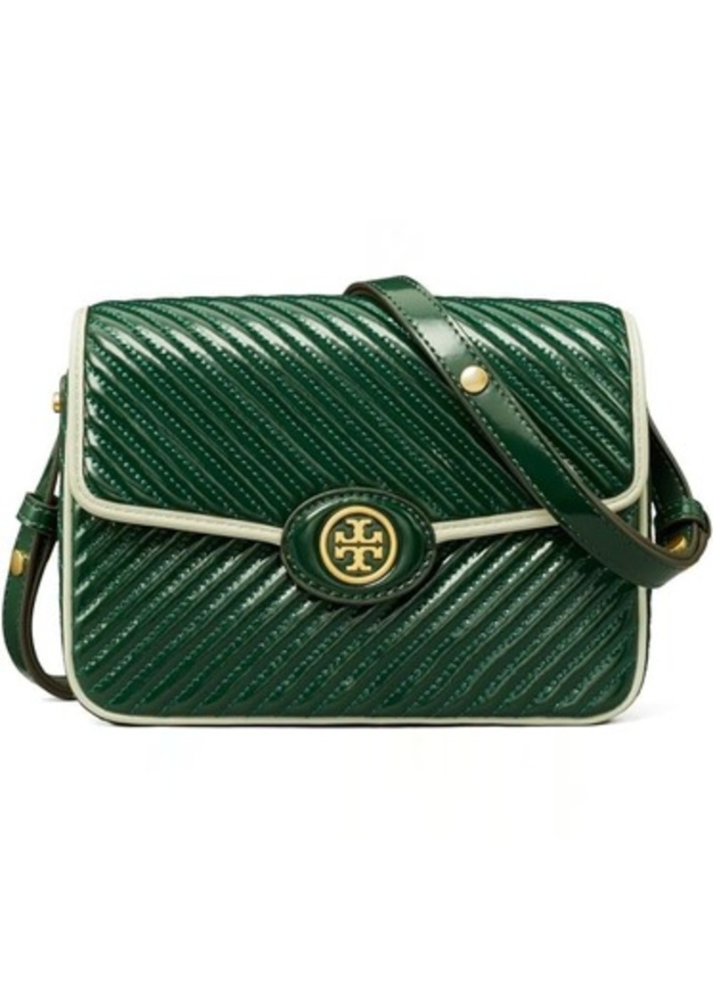 Tory Burch Robinson Puffy Patent Quilted Convertible Shoulder Bag