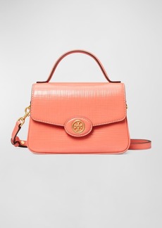 Tory Burch Robinson Small Crosshatched Leather Top-Handle Bag