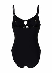 Tory Burch ruched cut-out swimsuit