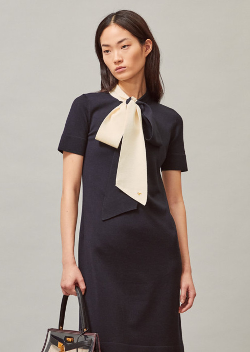 Tory Burch Short Sleeve Bow Sweater Dress | Dresses