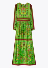 Tory Burch Silk Scarf Printed Long Dress