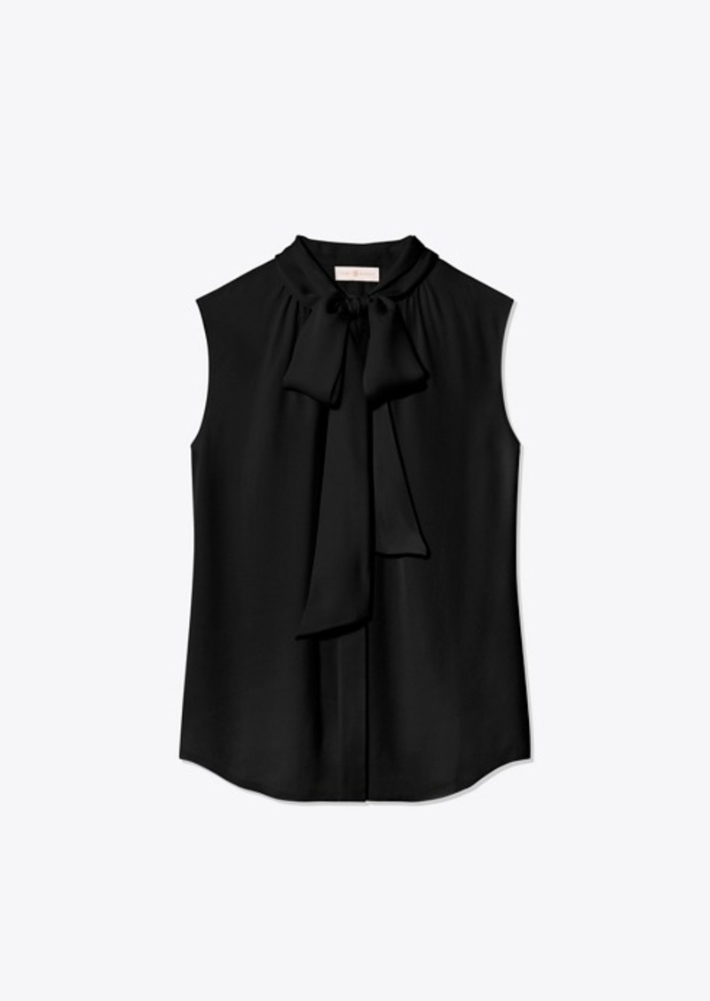 Tory Burch SLEEVELESS BOW BLOUSE | Tops