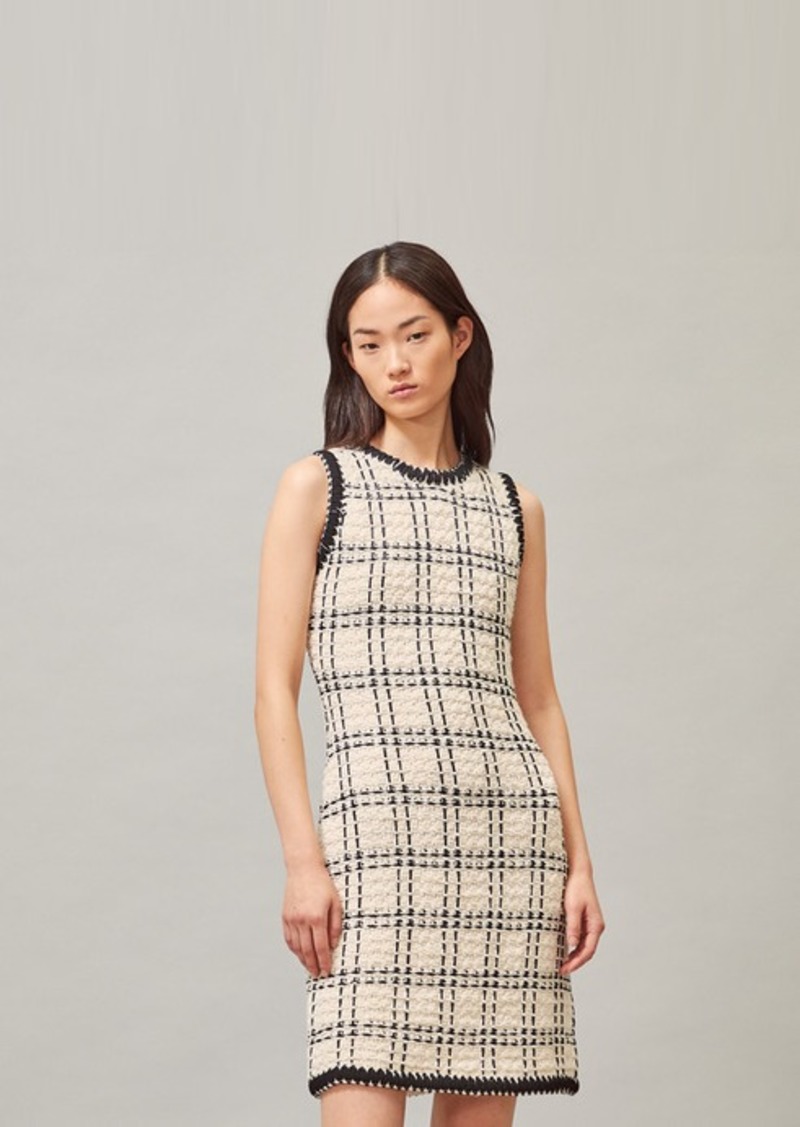 tory burch sleeveless tweed dress