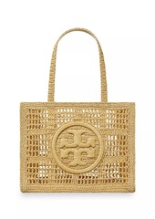 Tory Burch Small Ella Crochet Straw Tote Bag