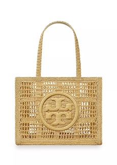 Tory Burch Small Ella Crochet Straw Tote Bag