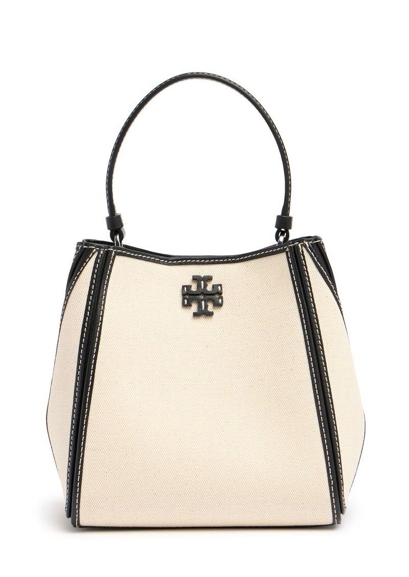 Tory Burch Small Mcgraw Canvas Bucket Bag