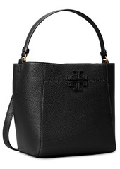 Tory Burch Small Mcgraw Leather Bucket Bag