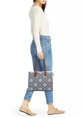 Tory Burch Small T Monogram Denim Tote Bag