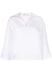 Tory Burch spread-collar silk shirt