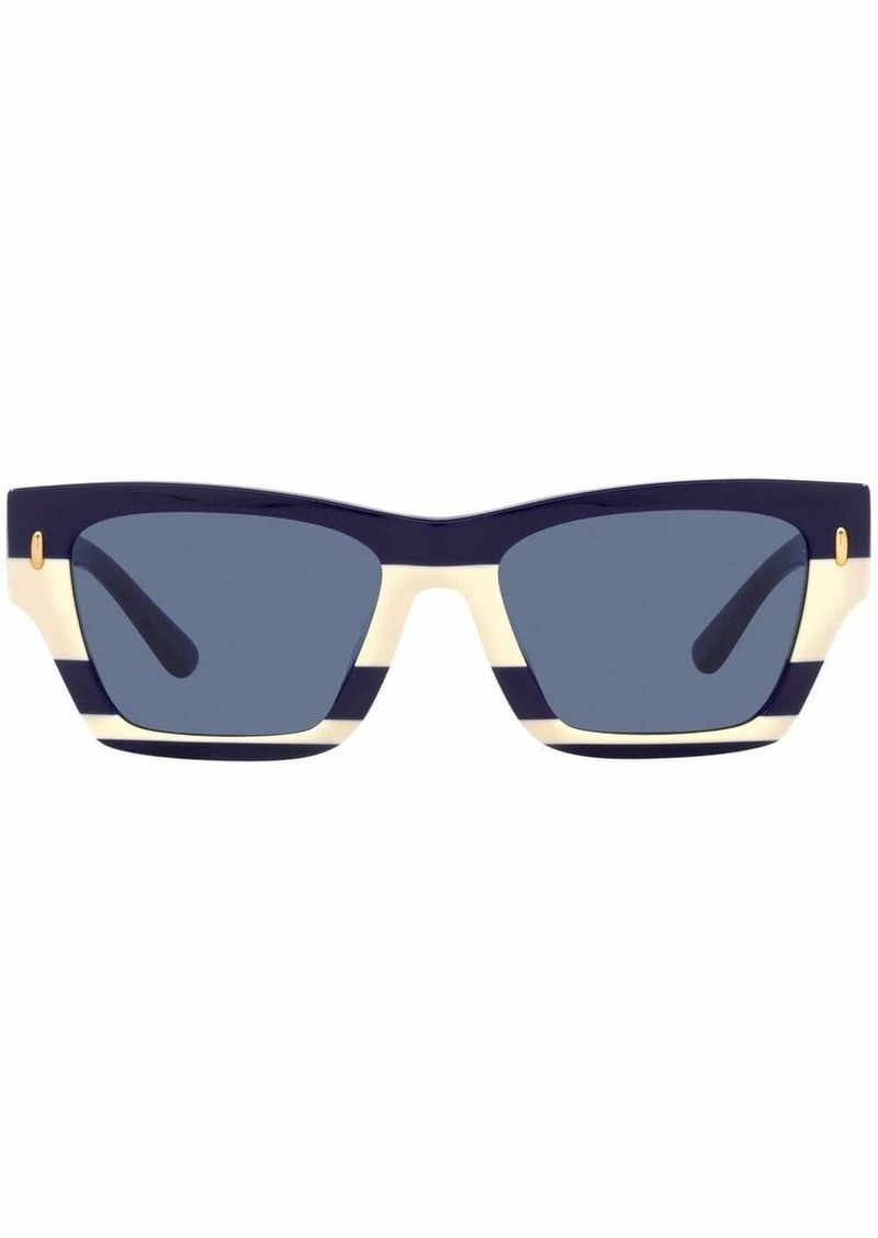 Tory Burch stripe-print frame sunglasses