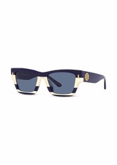 Tory Burch stripe-print frame sunglasses