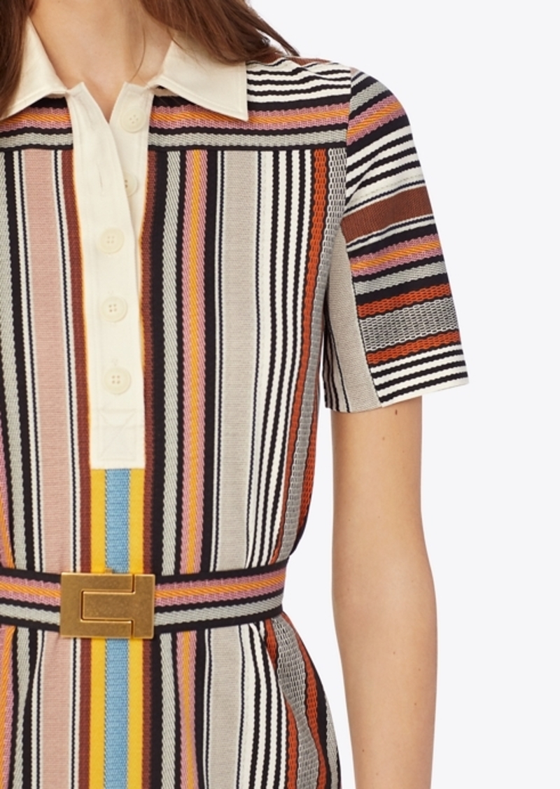 tory burch striped polo dress