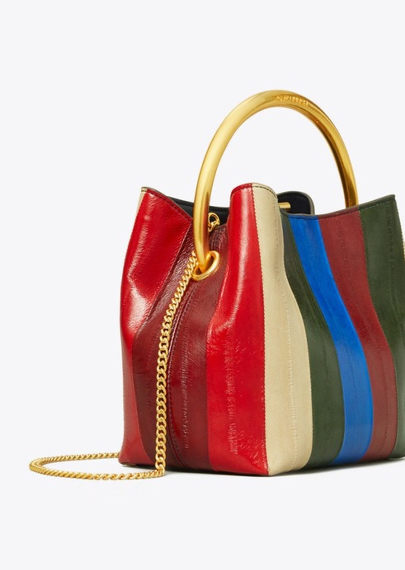 Tory Burch SYDNEY EEL PATCHWORK BUCKET BAG | Handbags