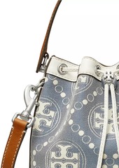 Tory Burch T Monogram Denim Bucket Bag