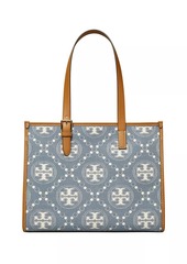 Tory Burch Small T Monogram Denim Tote