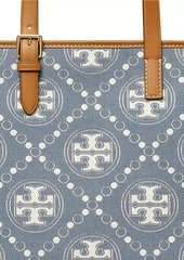 Tory Burch Small T Monogram Denim Tote