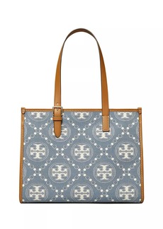 Tory Burch Small T Monogram Denim Tote