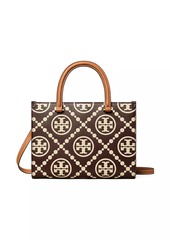 Tory Burch T Monogram Embossed Leather Tote Bag