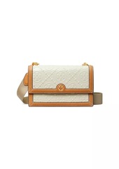 Tory Burch T Monogram Embossed Patent Leather Shoulder Bag