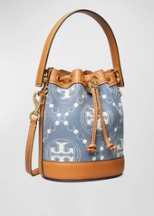 Tory Burch T Monogram Mini Denim Bucket Bag