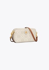 Tory Burch T Monogram Perforated Leather Double-Zip Mini Bag