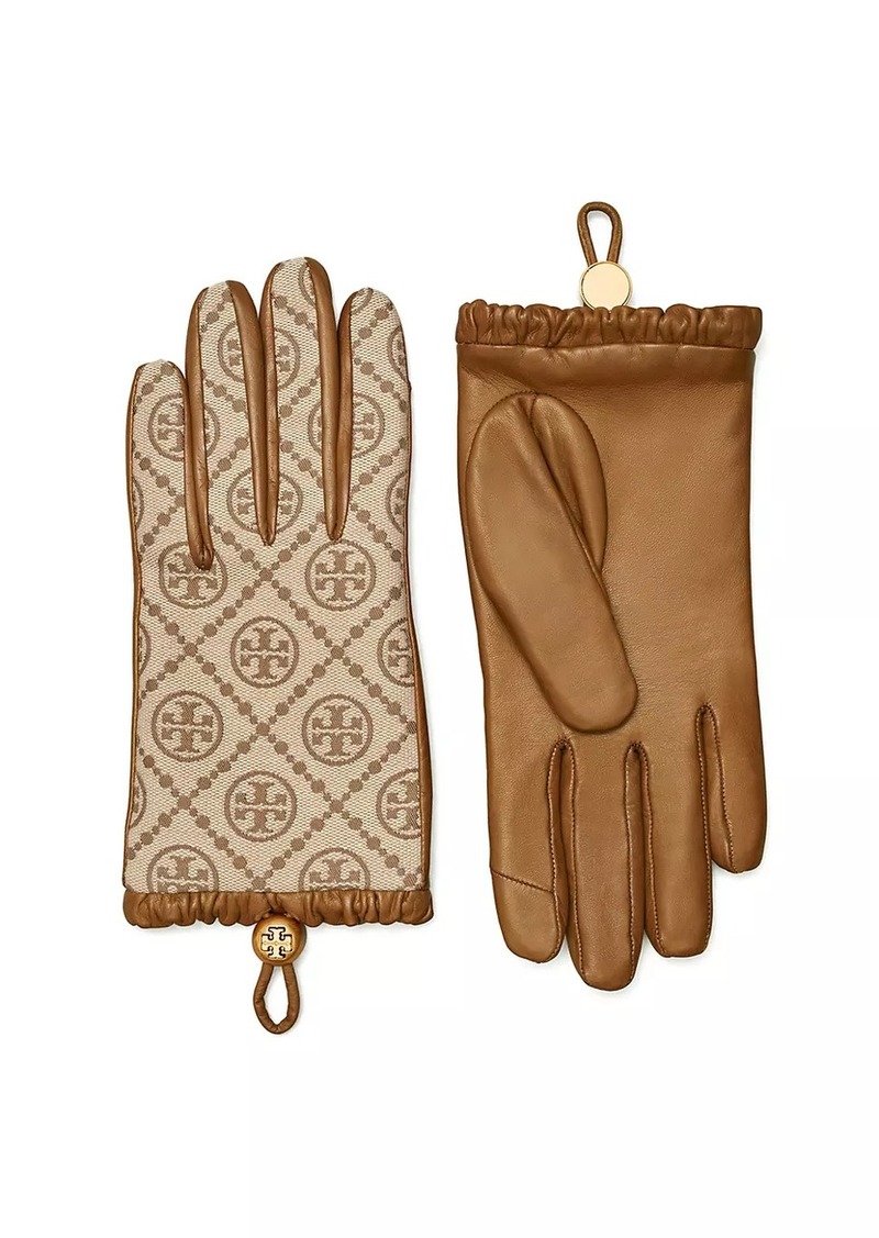 Tory Burch T Monogram Toggle Gloves