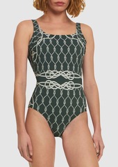 Tory Burch Tank Printed One Piece Swimsuit